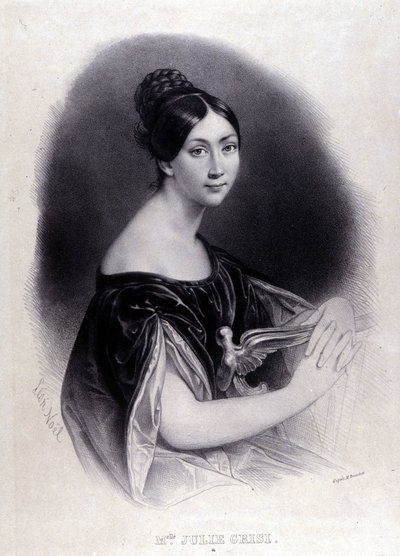 Portret van GRISI Giulia (Julie) (1811-1869) Italiaanse sopraan. door Unknown artist