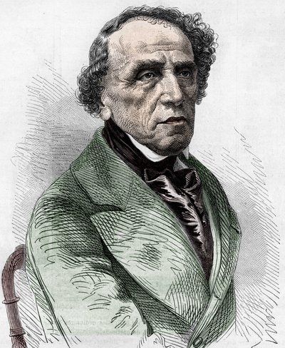 Portret van Giacomo Meyerbeer (1791-1864), Duitse componist door Unknown artist