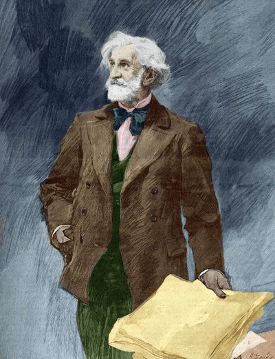 Portret van Giuseppe Verdi (1813-1901), Italiaanse componist door Unknown artist