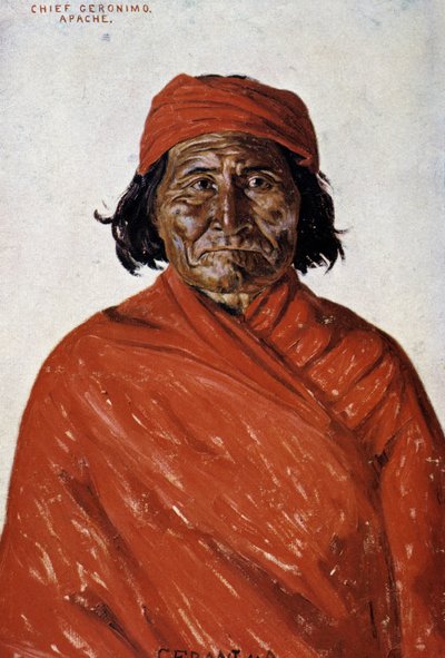 Portret van Geronimo, Apache Chef door Unknown artist