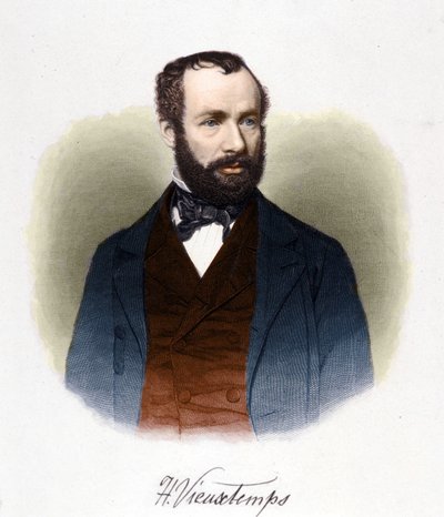 Portret van Henri Vieuxtemps (1820-1881), Belgische dirigent en componist. door Unknown artist