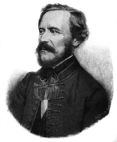 Portret van JOSEPH Baron EOTVOS, Hongaarse schrijver en staatsman - portret door Jozsef Eotvos, Baron de Vasarosnameny (1813-1871), Hongaarse staatsman en schrijver door Unknown artist