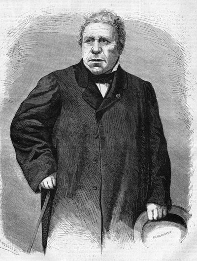 Portret van Jean Auguste Dominique Ingres (1780-1867). Franse schilder door Unknown artist