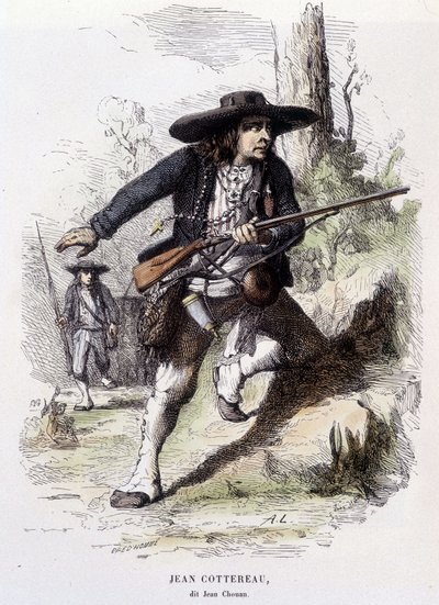 Portret van Jean Cottereau, genaamd Jean Chouan (1757-1794), leider van de opstand in Laag-Maine in 1793 - gravure door Unknown artist