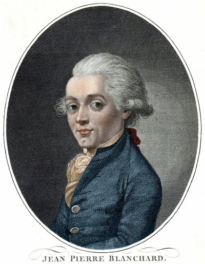 Portret van Jean Pierre Blanchard (1709 - 1853), Franse luchtvaartpionier door Unknown artist