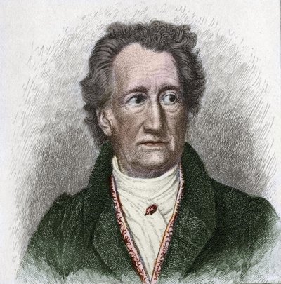 Portret van Johan Wolfgang Goethe (1749 - 1832), Duitse schrijver door Unknown artist