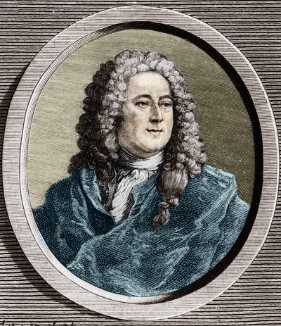 Portret van John Law (1671 - 1729), Schotse financier die in 1720 failliet ging (Gebeurtenis van Quincampoixstraat) door Unknown artist