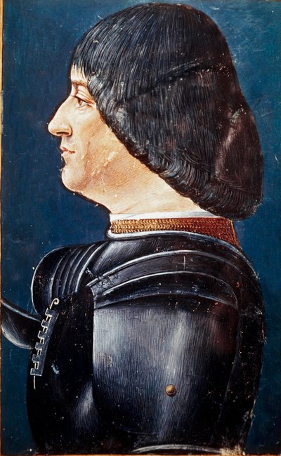 Portret van Ludovico Maria Sforza (1452-1508) Miniatuur in 