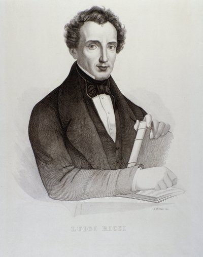 Portret van Luigi Ricci (gravure) door Unknown artist