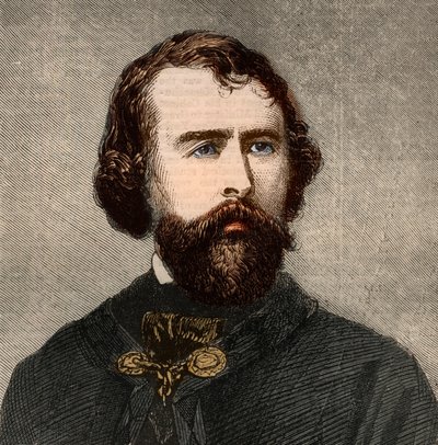 Portret van Nathaniel Parker Willis, Amerikaanse schrijver. Gravure in 
