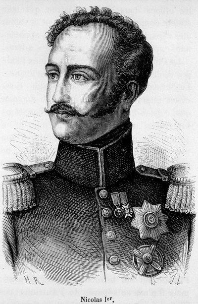 Portret van Nicolaas I, Keizer van Rusland (1796 - 1855) door Unknown artist