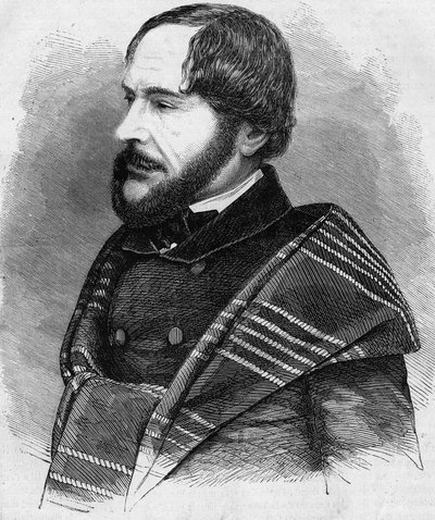 Portret van Philarete Chasle (1798-1873) criticus en man van Franse letters. Gravure van 1873 door Unknown artist