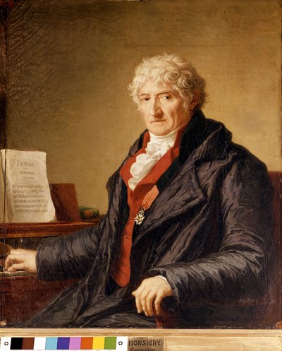 Portret van Pierre Alexandre Monsigny (1729-1817), Franse componist (schilderij uit 1812, bibliotheek van de Opera Parijs) door Unknown artist