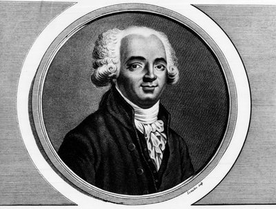 Portret van Pierre Louis Manuel (1751-1793), afgevaardigde van de Seine bij de Nationale Conventie. Gravure in 