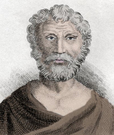 Portret van Quintus Junius Rusticus (ca. 100-ca. 170), stoïcijnse filosoof. Gravure uit de 19e eeuw door Unknown artist