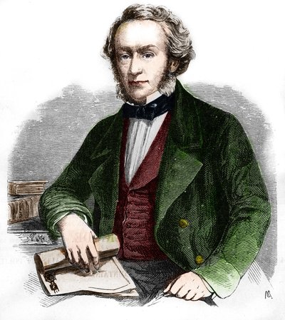 Portret van Richard Cobden. Britse econoom en politicus (1804 -1865). Gravure uit 1866. door Unknown artist
