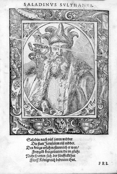 Portret van Saladin (1138-1193) (Salah al Din Yusuf al-Ayyubi) door Unknown artist