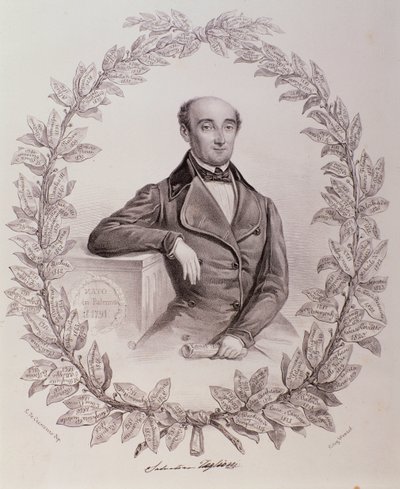 Portret van Salvatore Taglioni (gravure) door Unknown artist