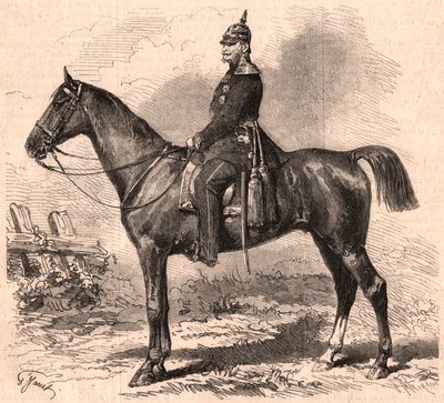 Portret van Willem I in uniform te paard door Unknown