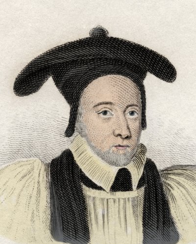 Portret van William Juxon (1582-1663), Engelse geestelijke en archaïsche van Canterbury. Gravure uit de 19e eeuw door Unknown artist