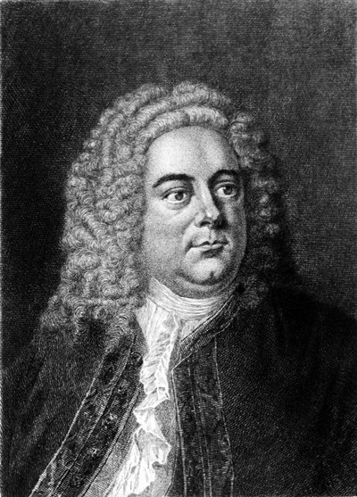 Portret van de Engelse componist van Duitse afkomst George Frederick Handel (Georg Friedrich Handel) door Unknown artist