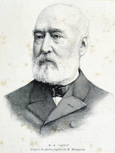 Portret van de Franse politicus Lazare Hippolyte Carnot (1801 - 1888). Gravure naar de foto van Mourgeon door Unknown artist