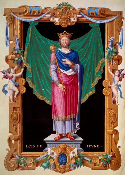 Portret van de koning van Frankrijk Louis VII de jonge (1120-1180) door Unknown artist