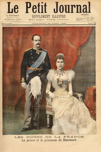 Portretten van de Prins en Prinses van Denemarken, Frederik VIII (Frederik VIII van Denemarken) door Unknown artist