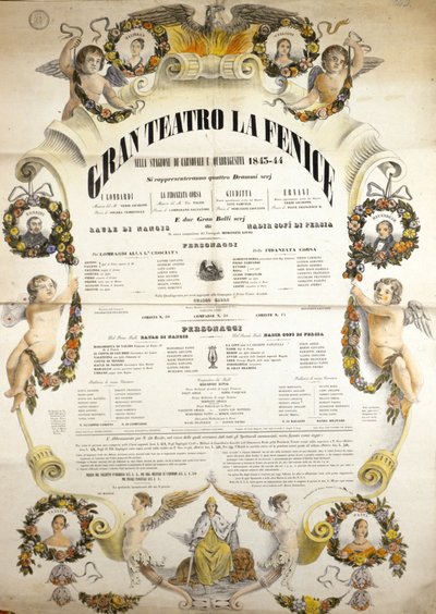 Poster voor de uitvoering van de opera 