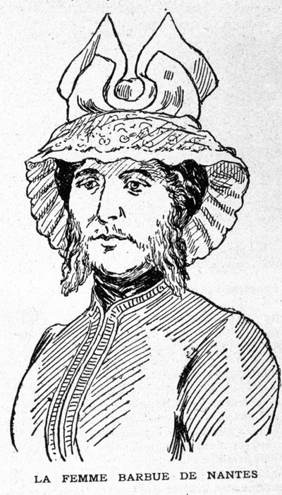 Voorstelling van de bebaarde vrouw van Nantes door Unknown artist