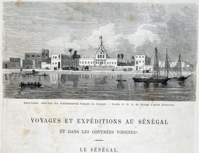 Saint-Louis, hoofdstad van Franse vestigingen in Senegal - in 