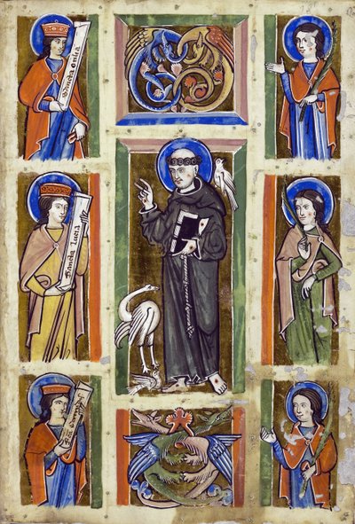 Sint Franciscus predikt tot de vogels door Unknown artist