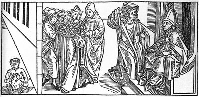 Sint Severin. Gravure uit 
