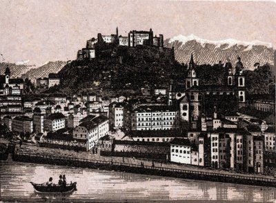 Salzkammergut Regio, Oostenrijk: Salzburg van Kapuzinergarten. in 