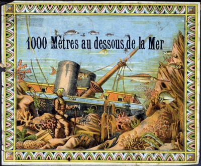 Duiker en schipbreukeling - in 1000 meter onder de zee door Jules Verne door Unknown artist