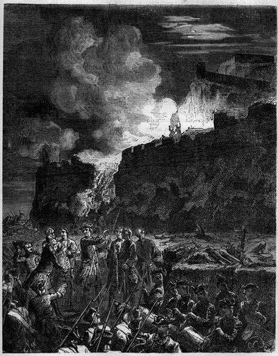 Zevenjarige Oorlog - Aanval en verovering van Port Mahon op het eiland Menorca, 29 juni door Unknown artist