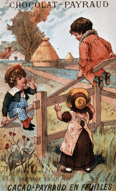 Schommelspel, chocoladeadvertentie Payraud door Unknown artist