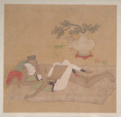 Tartaar met blonde dame door Unknown Artist