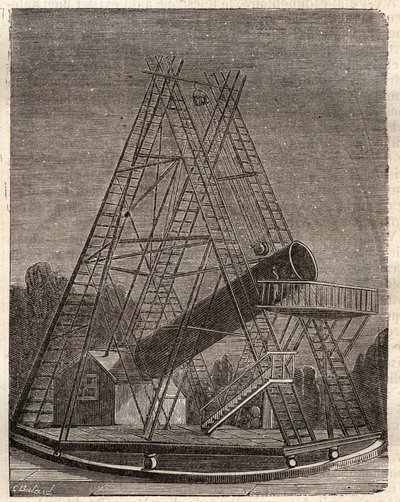 Telescoop van William Herschel door Unknown artist