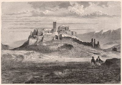 De Akropolis van Athene tijdens de XIX eeuw door Unknown