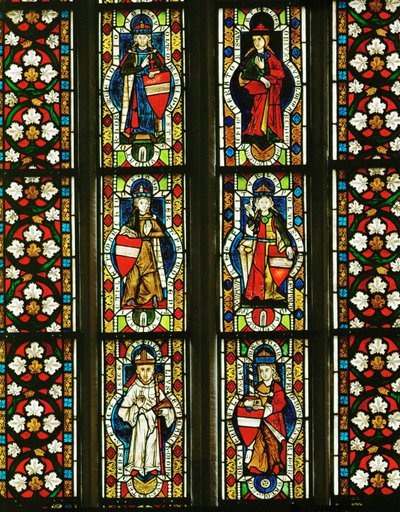 Het Babenberg-raam, ca. 1290 (gebrandschilderd glas) door Unknown Artist
