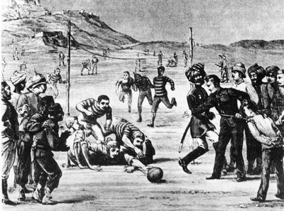Het leger van India speelt voetbal door Unknown artist