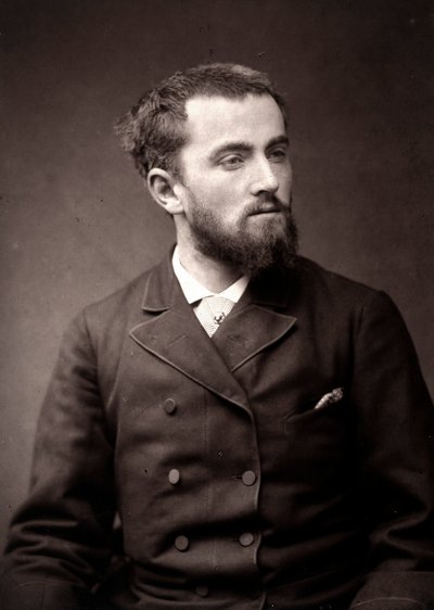 De kunstenaar Camille-Alfred Pabst gefotografeerd ter gelegenheid van de Salon van Parijs in 1881 door Unknown