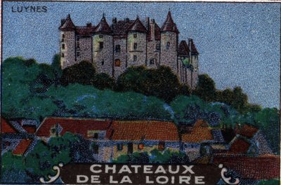 De kastelen van de Loire: het kasteel van Luynes , begin 20e eeuw (chromo) door Unknown Artist