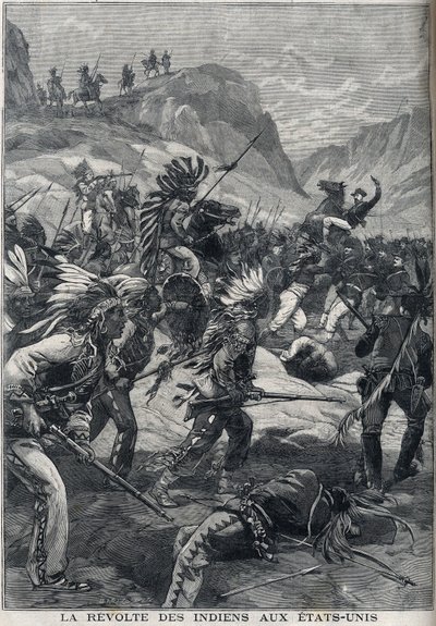 De opstand van de Indianen uit Noord-Minnesota in de Verenigde Staten in 1898 door Unknown artist