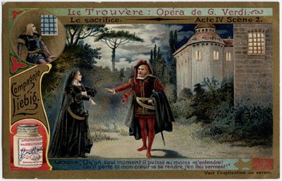 Het offer, act IV scène 2. Illustratie voor de opera 
