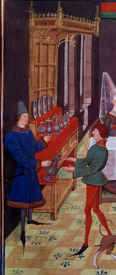 Het huwelijksbanket van Clarisse, dochter van koning Yvon van Gascogne en Renaud (detail) door Unknown artist