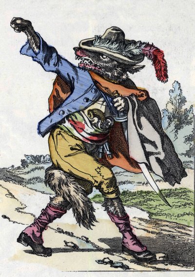 De wolf. Illustratie van het verhaal 
