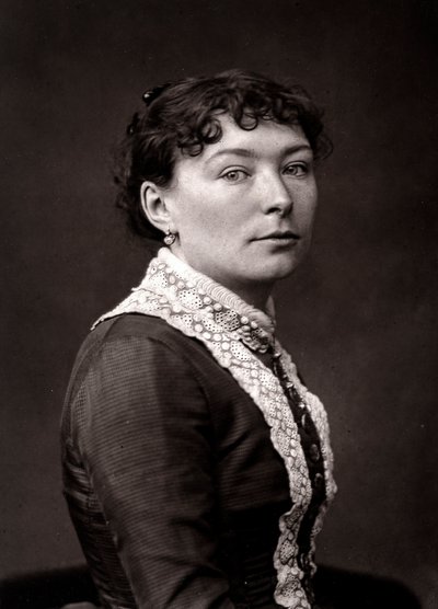 De kunstenares Virginie-Elodie Demont-Breton geportretteerd ter gelegenheid van de Salon van Parijs in 1883 door Unknown