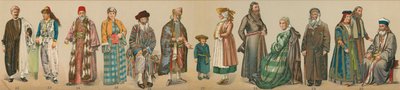 Traditionele klederdracht van Joodse mensen, uit 